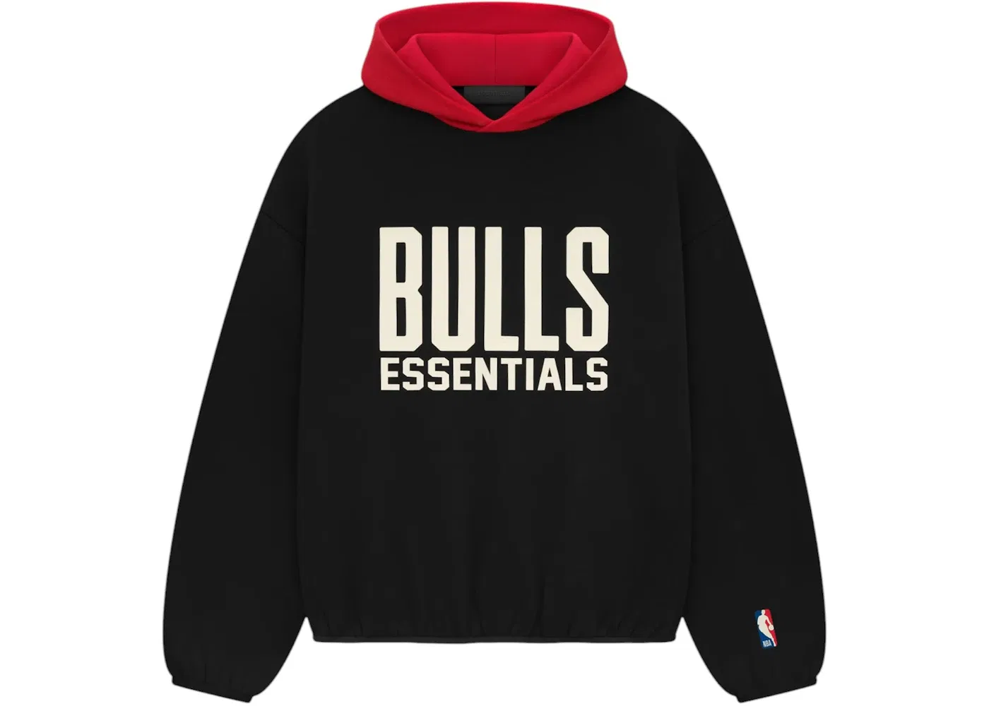 Мужской худи с принтом Bulls Fear of God Essentials, Black/Red