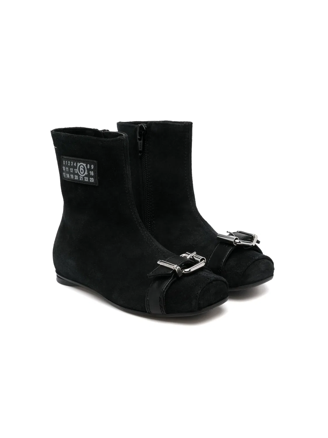 Ботинки с декоративной пряжкой MM6 Maison Margiela, черный