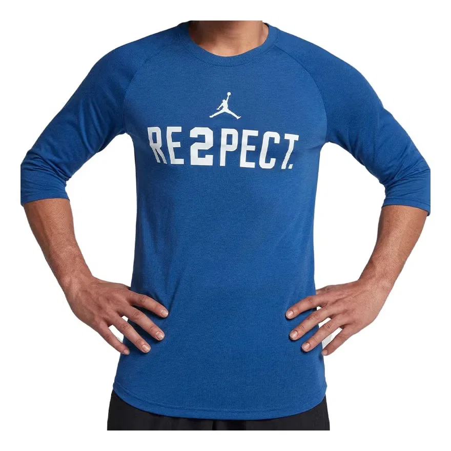 Футболка с рукавом 3/4 Air Respect Jordan, синяя