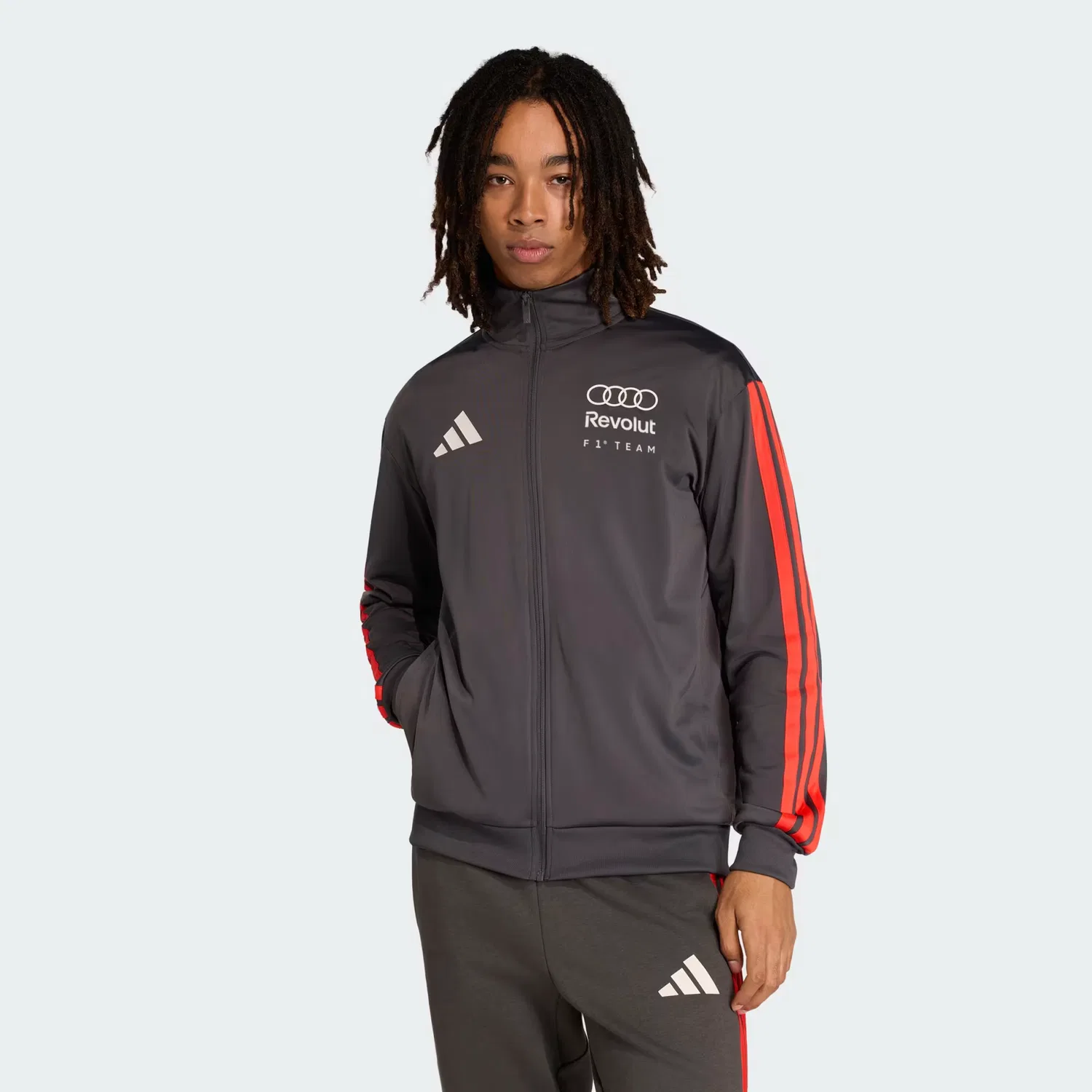 Мужская олимпийка на молнии Audi Revolut F1 Team DNA Adidas Performance, черный