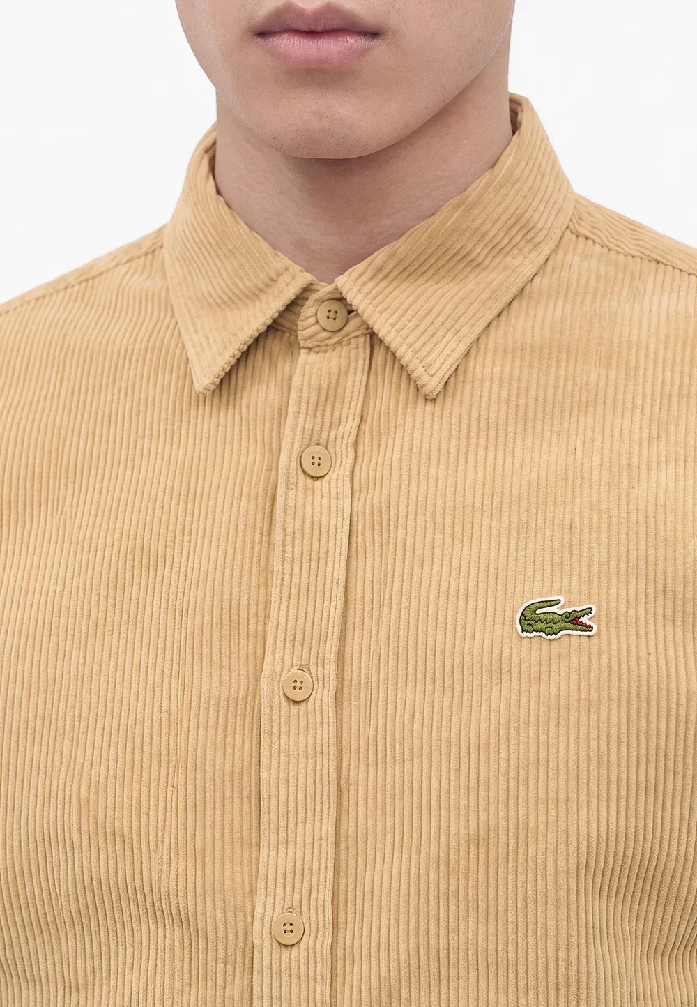 Ch8821_02S - рубашка Lacoste, Beige-S — фото 4