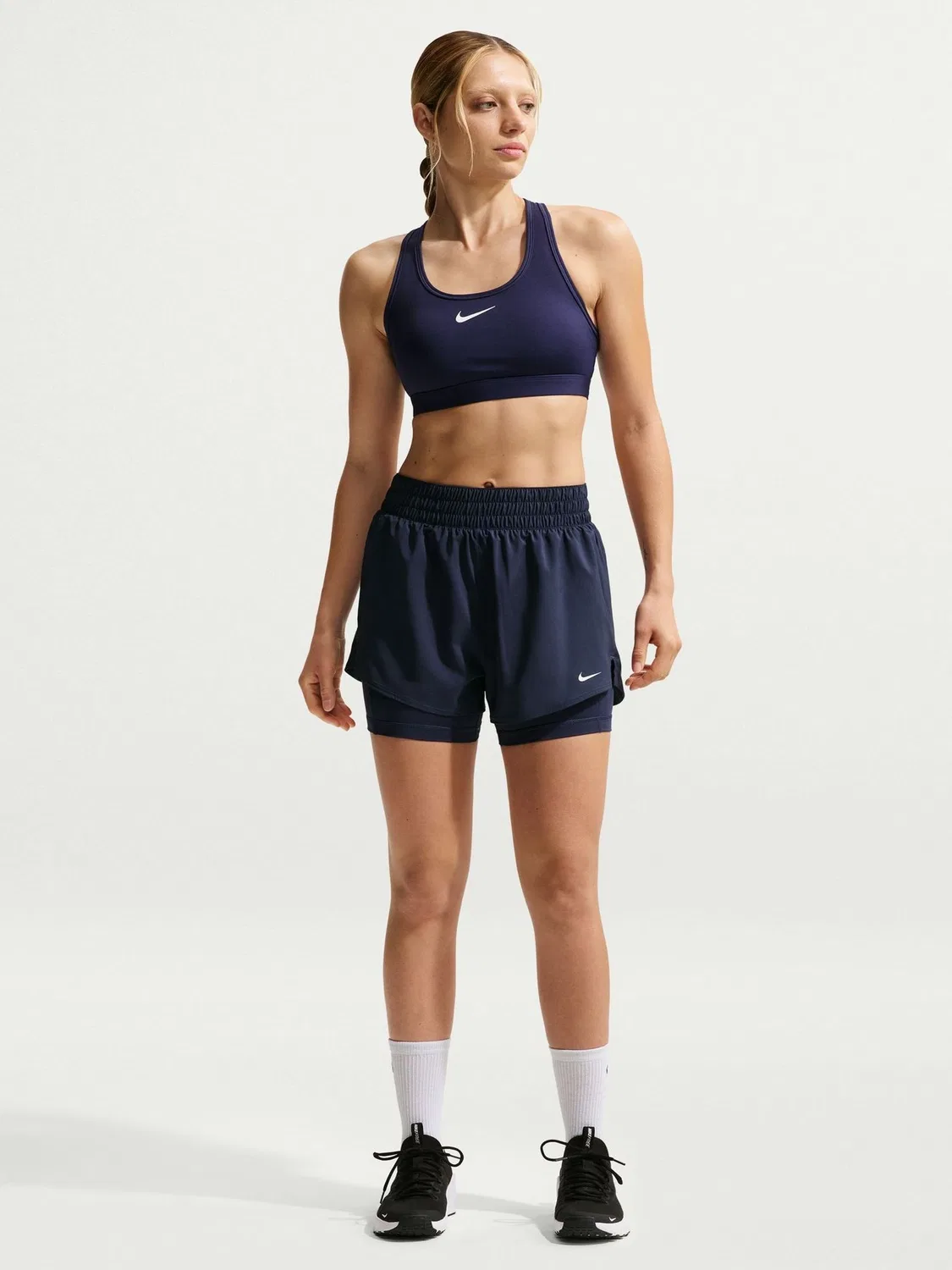 Шорты 2-в-1 Nike Blue One Dri-FIT с высокой талией 3 дюйма