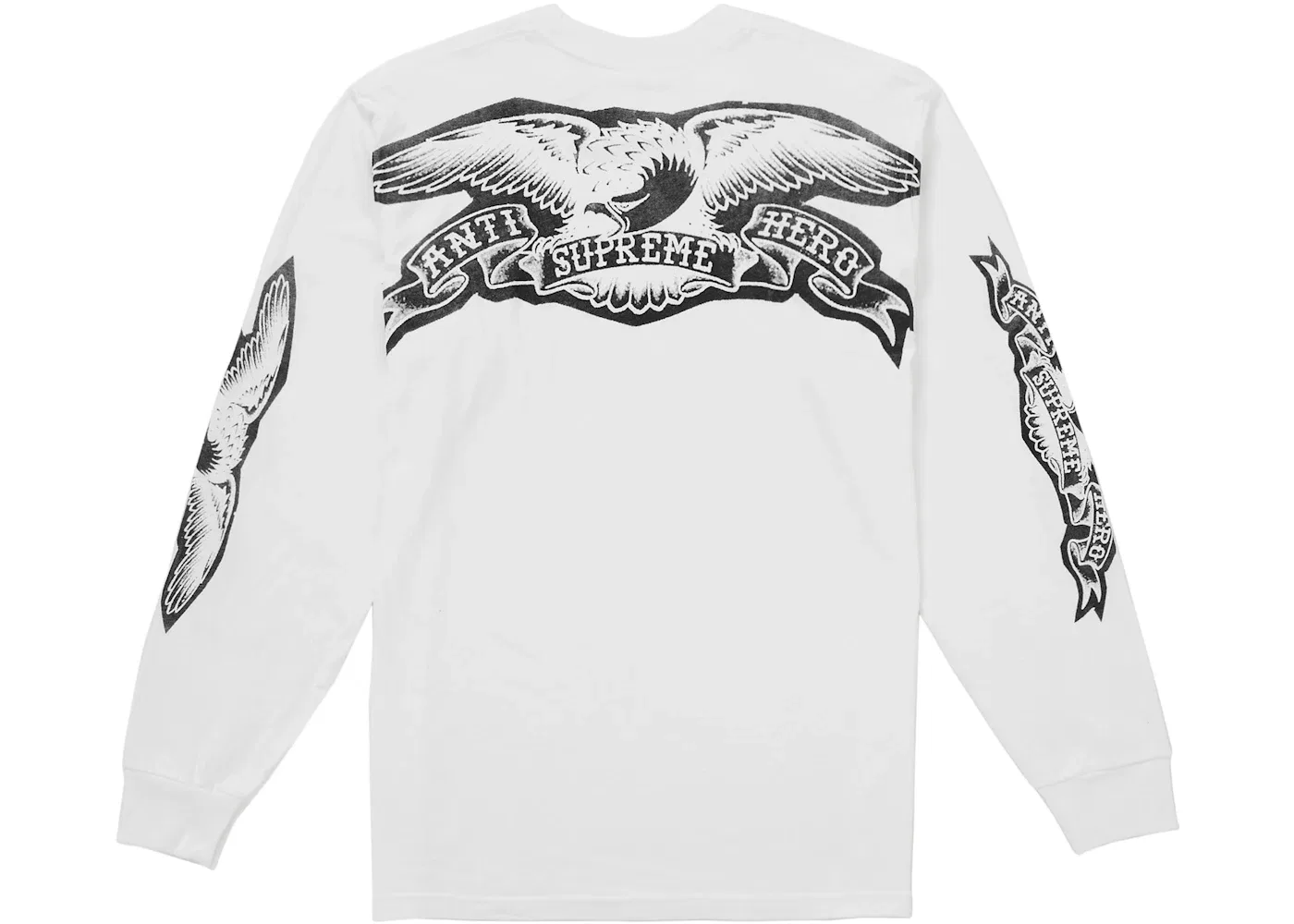 Мужская футболка с длинным рукавом ANTIHERO Eagle L/S Tee Supreme, White