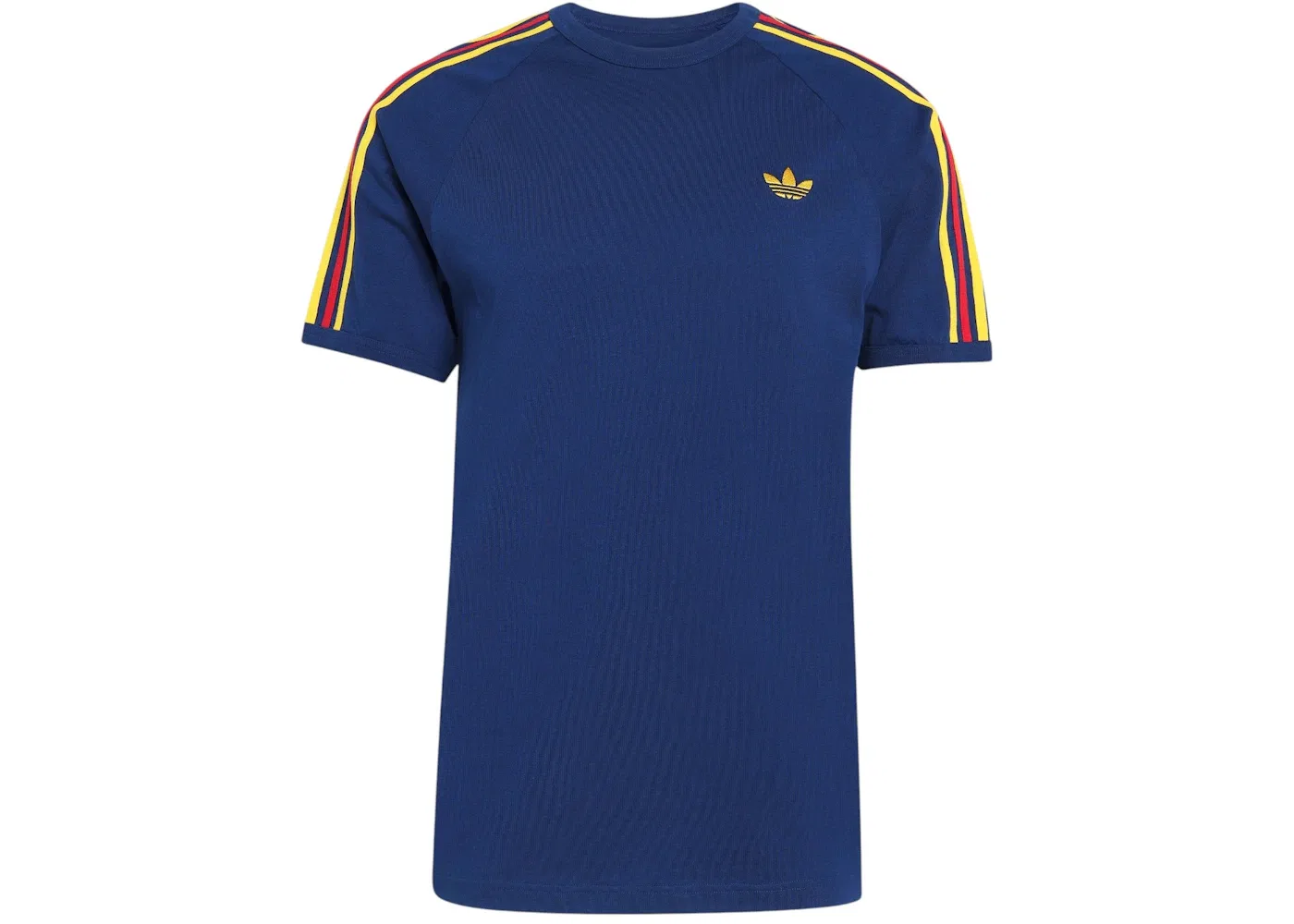 Мужская футболка с длинным рукавом Adidas T-Shirt, Dark Blue Crew Yellow Power Blue