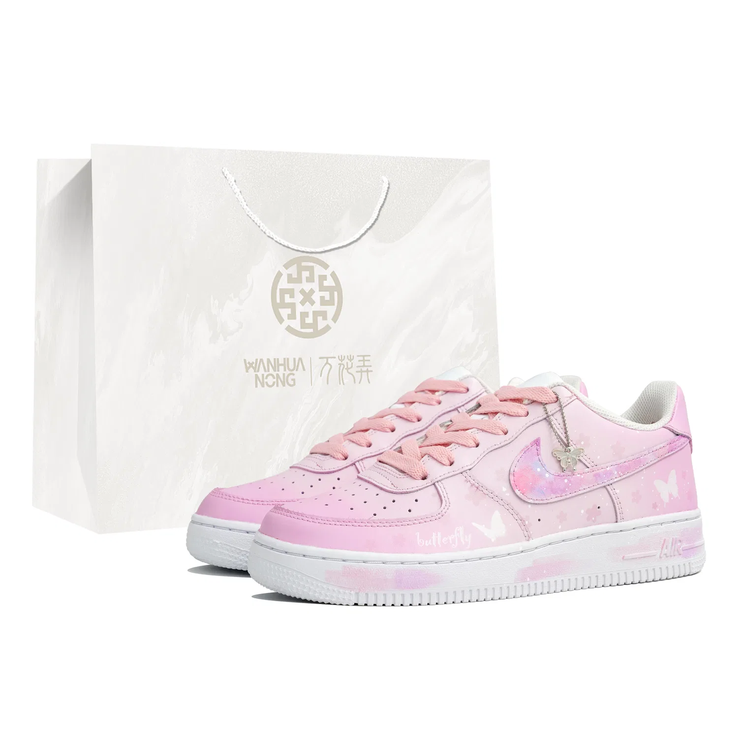 Кроссовки для скейтбординга Air Force 1 Kids, Pink