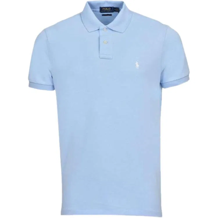 Мужское поло с коротким рукавом Custom Slim Fit Polo Ralph Lauren, Blue