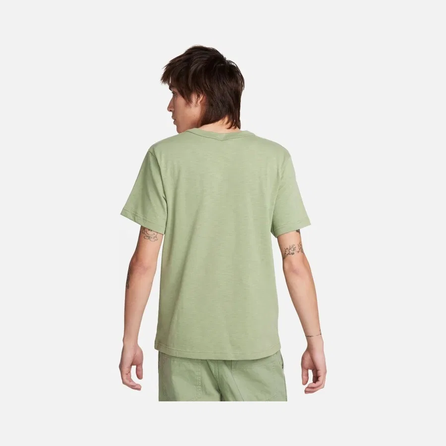 Футболка с коротким рукавом из хлопка Nike Life FN2645-386, Зеленый — фото 3