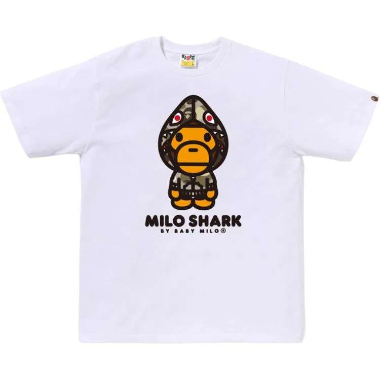 Детская футболка с круглым вырезом FW26 A BATHING APE, White Blue — фото 3