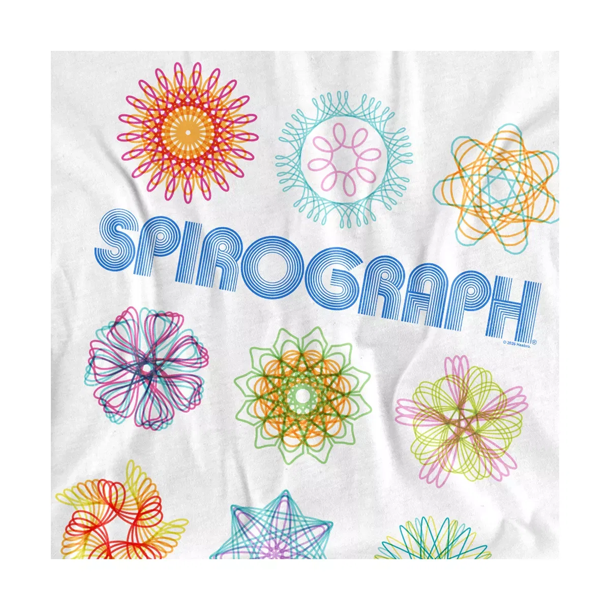 Детская футболка с принтом Spirograph Grid LOGOVISION, White — фото 3