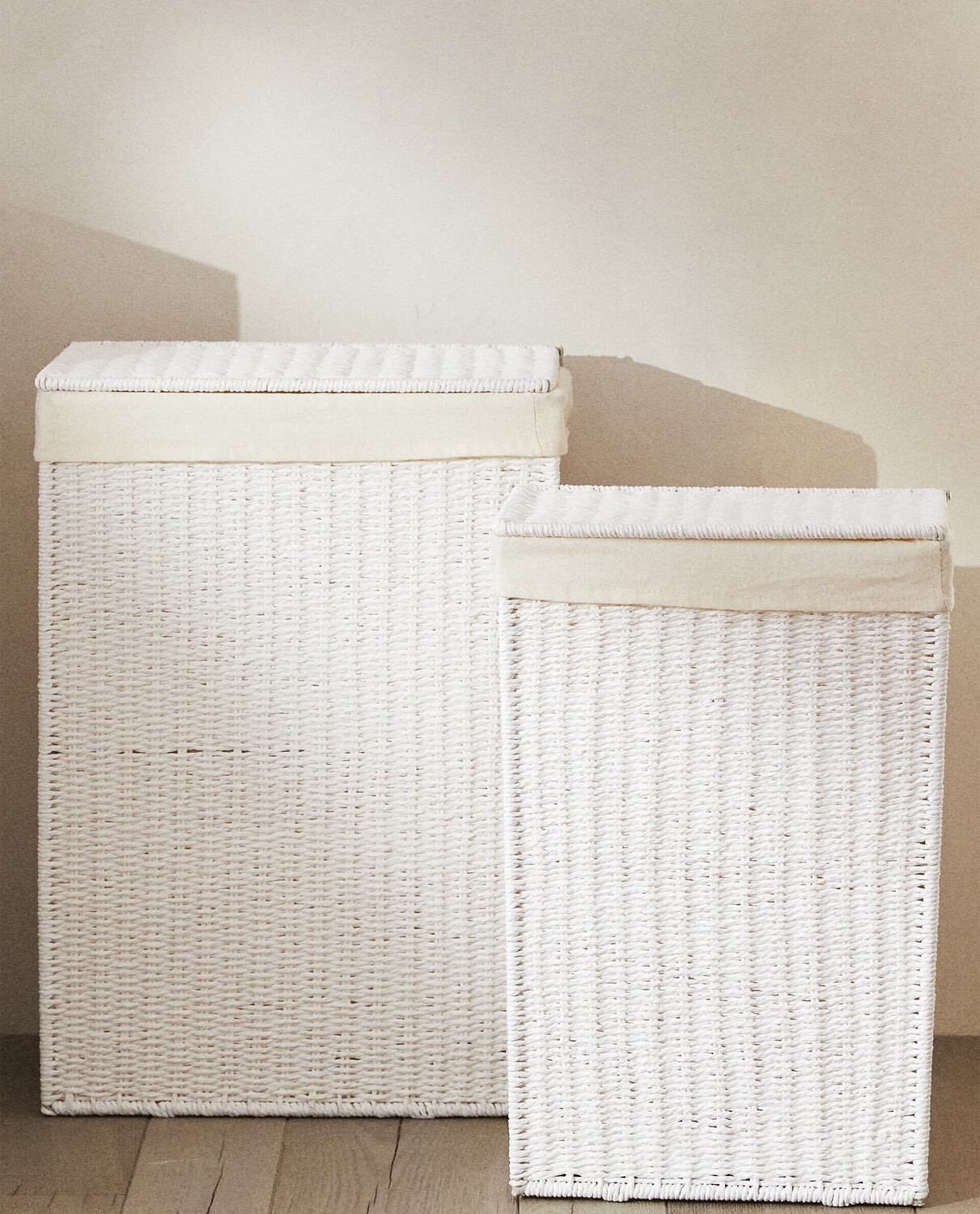 Корзина для белья Zara Home Fabric-lined, белый — фото 2