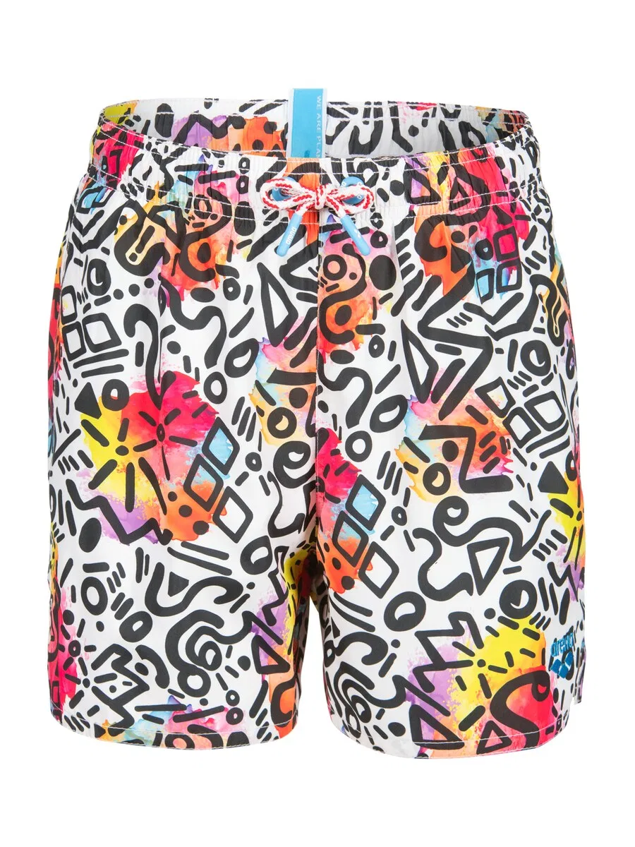 Пляжные шорты ARENA 'WATER PRINTS BEACH BOXER AO' в разноцветном исполнении — фото 4