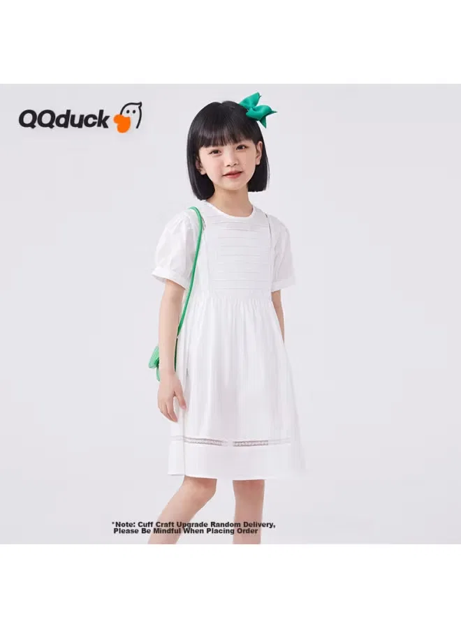 Платье летнее с ажурной отделкой Qq Duck, белый