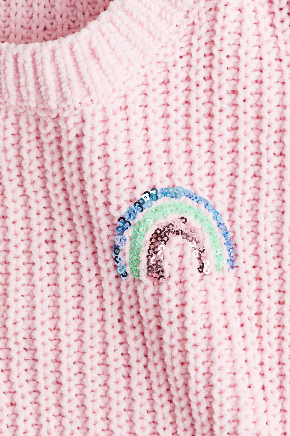 Свитер из синели H&M, Hellrosa/Regenbögen — фото 2