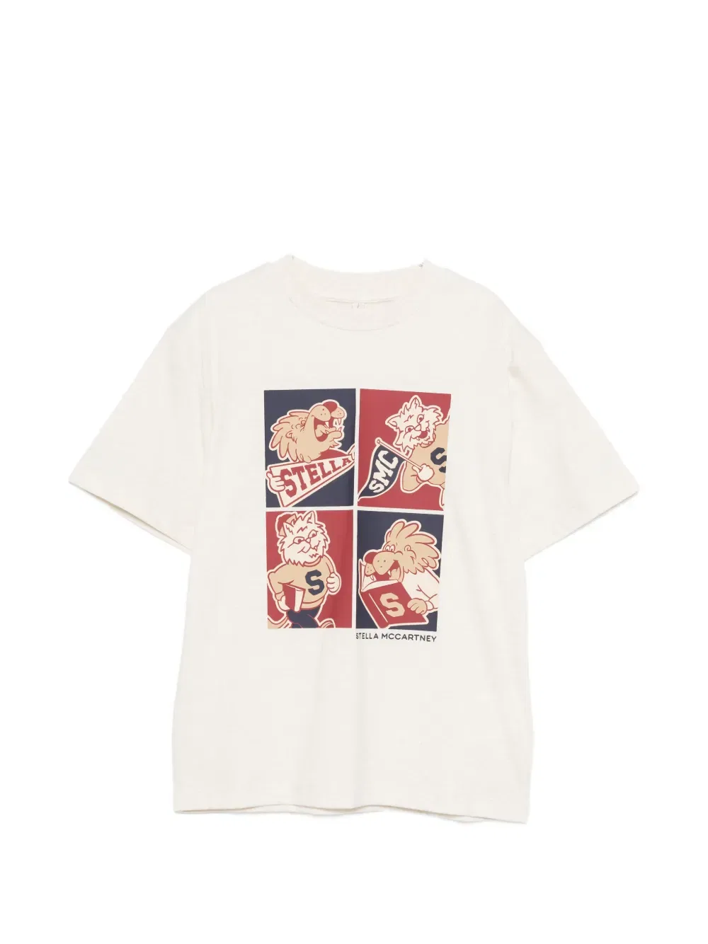 Футболка с принтом Stella McCartney Kids, бежевый