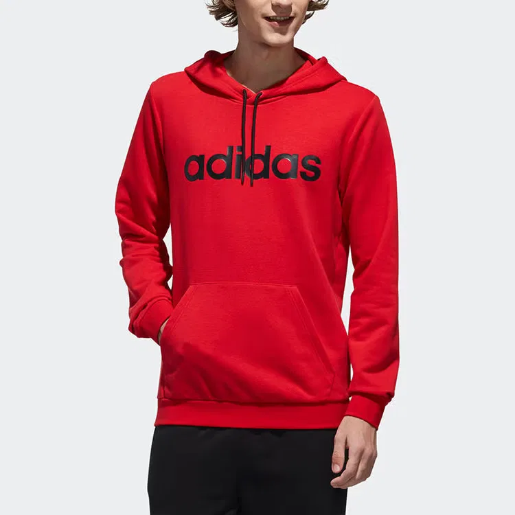 Пуловер с принтом логотипа Adidas, красный — фото 2