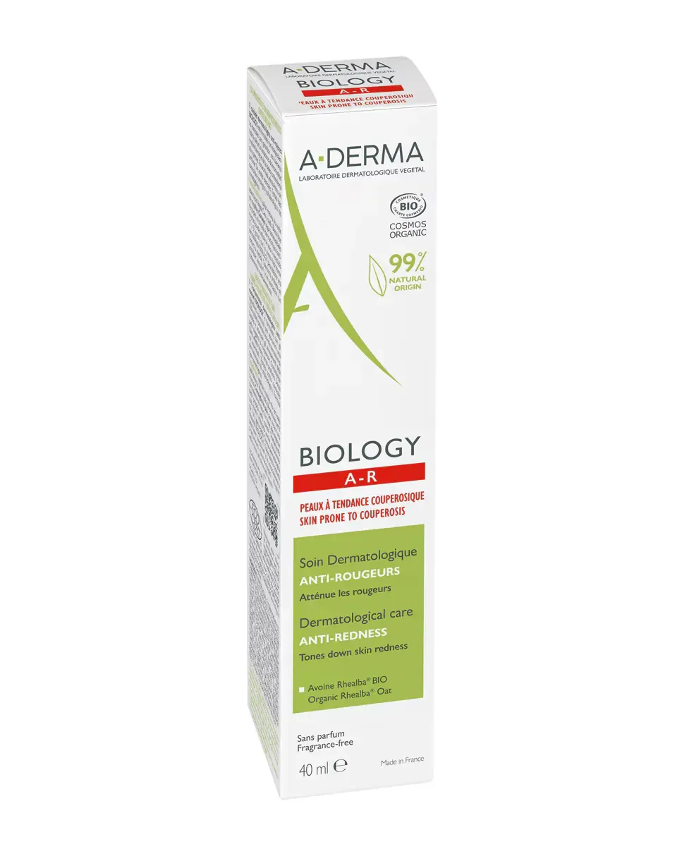 Крем для лица A-Derma — Увлажняющий Дерматологический уход Против покраснений Biology, 40 мл — фото 2