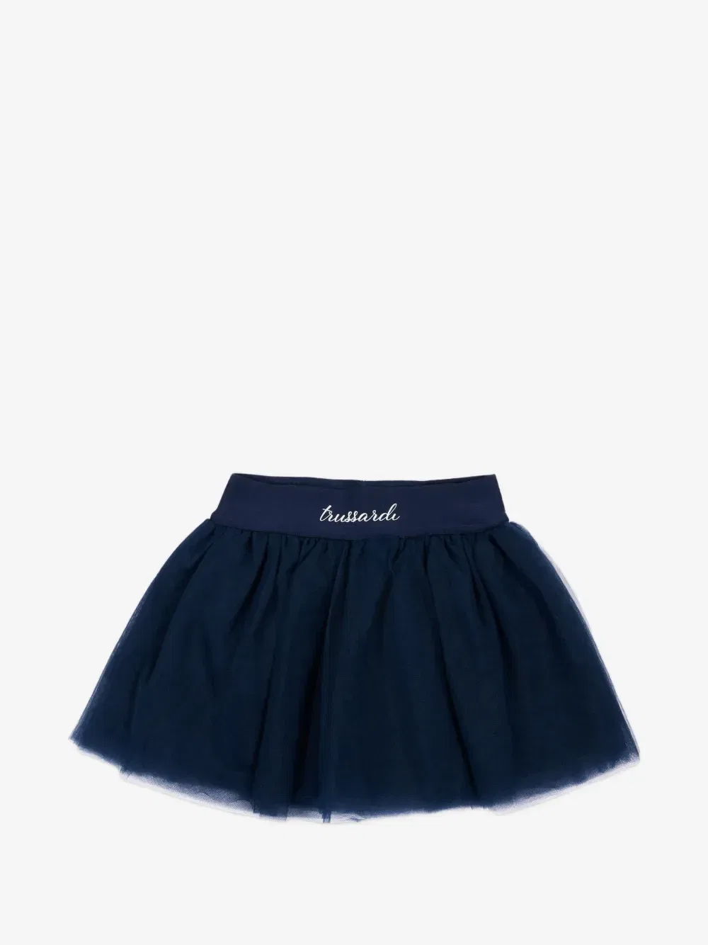Юбка из тюля с логотипом Trussardi Junior, синий