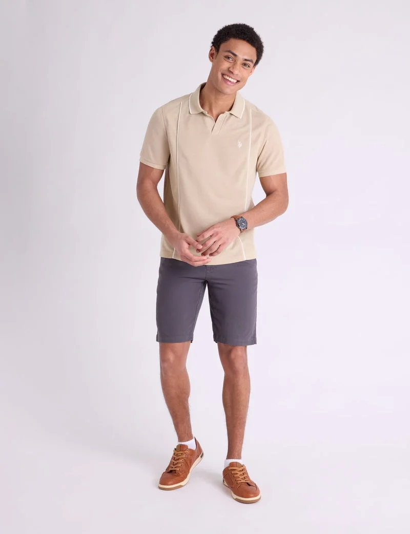 Мужские шорты U.S. Polo Assn. Hartford Belted, серый — фото 3