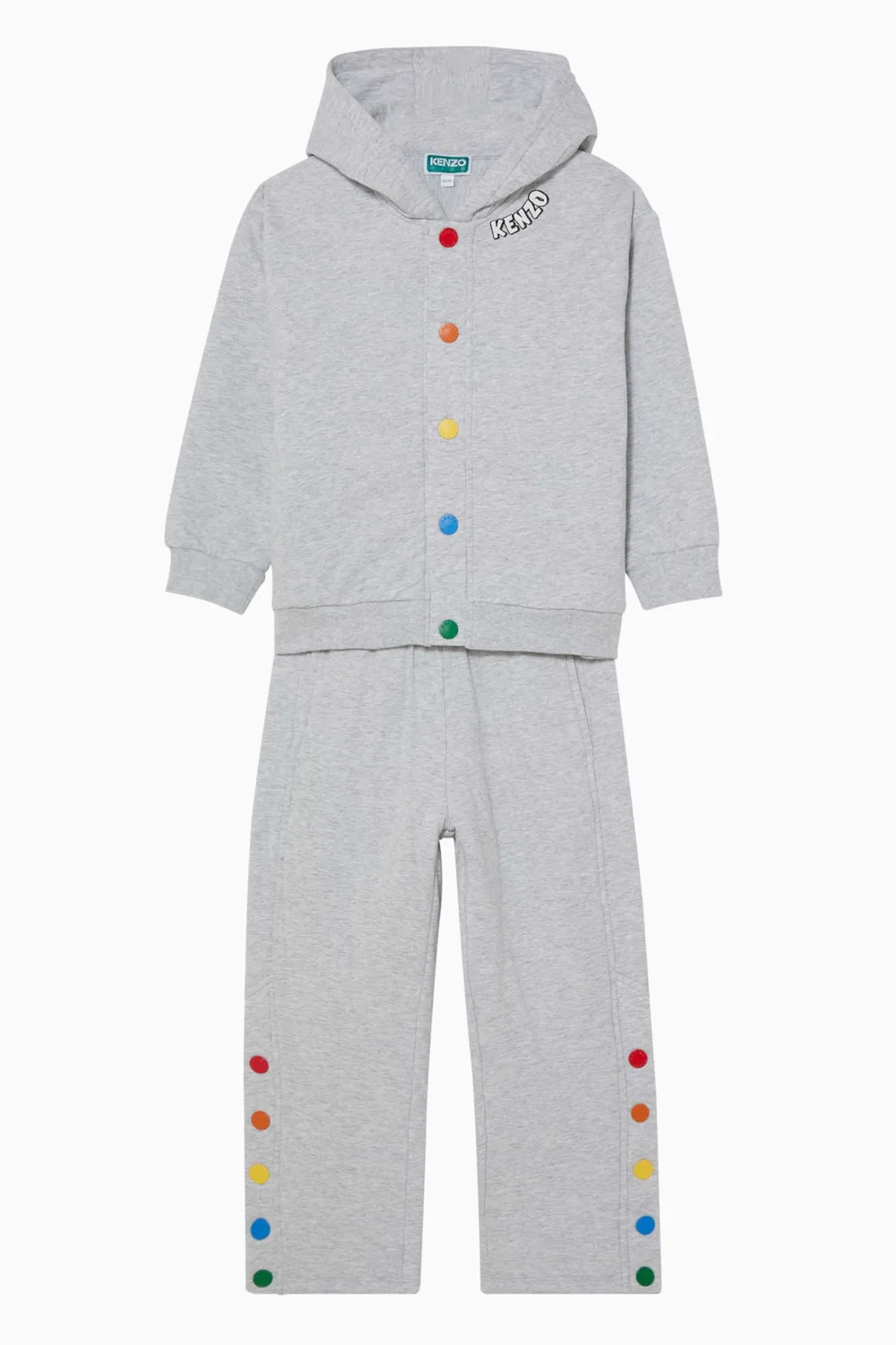 Худи на молнии с логотипом хлопковое KENZO KIDS — фото 2