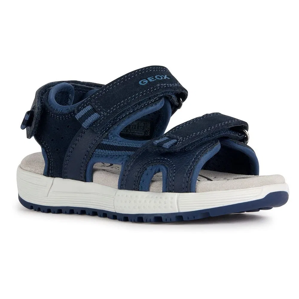 Детские сандалии для мальчиков с регулируемой фиксацией J Sandal Album Boy Geox, Navy Avio