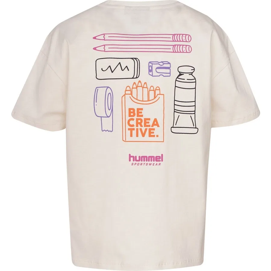 Детская футболка с коротким рукавом Hummel Luz T-Shirt S/S, Экрю — фото 3