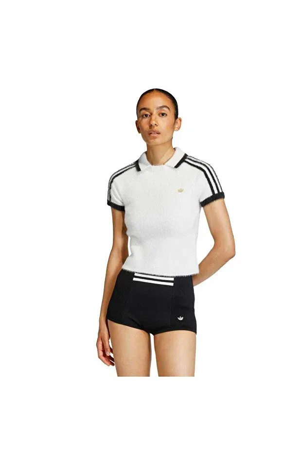 Женская футболка с поло с коротким рукавом Adidas, White