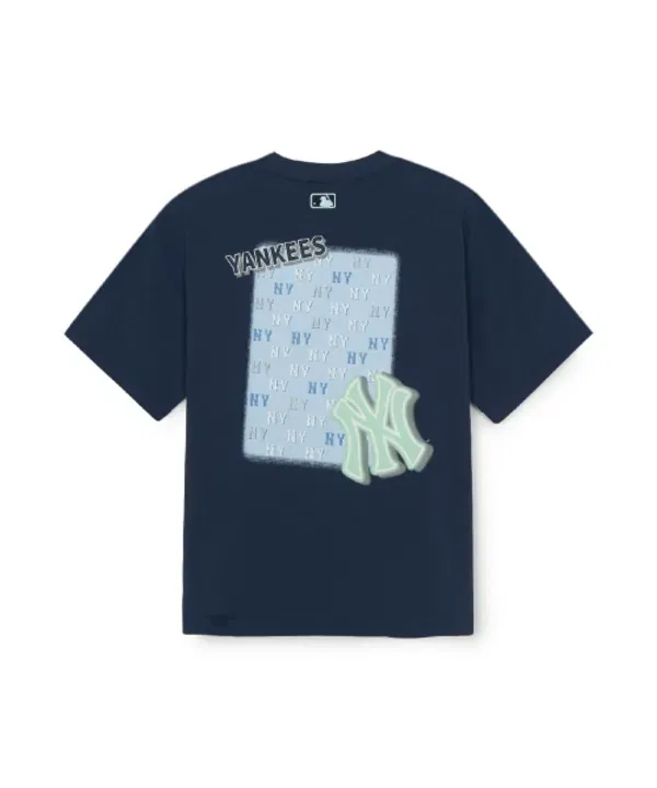 Футболка с принтом Sportive Monogram, Mlb Kids, Navy — фото 2
