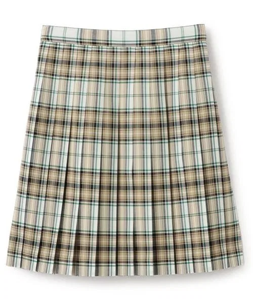 Детская юбка-плиссе в клетку с регулируемой резинкой на талии, модель Check Pleat, pom ponette junior, Blue — фото 2