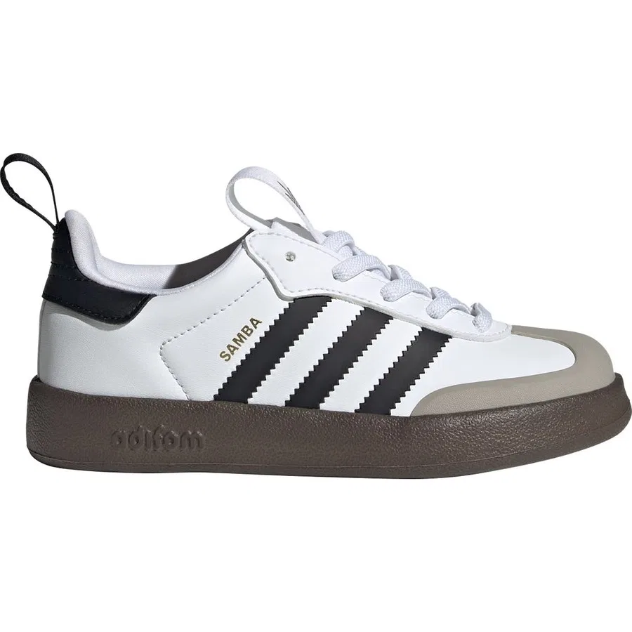 Кроссовки повседневные с эластичным язычком Adifom Samba 360 Kids adidas, Бело-черный