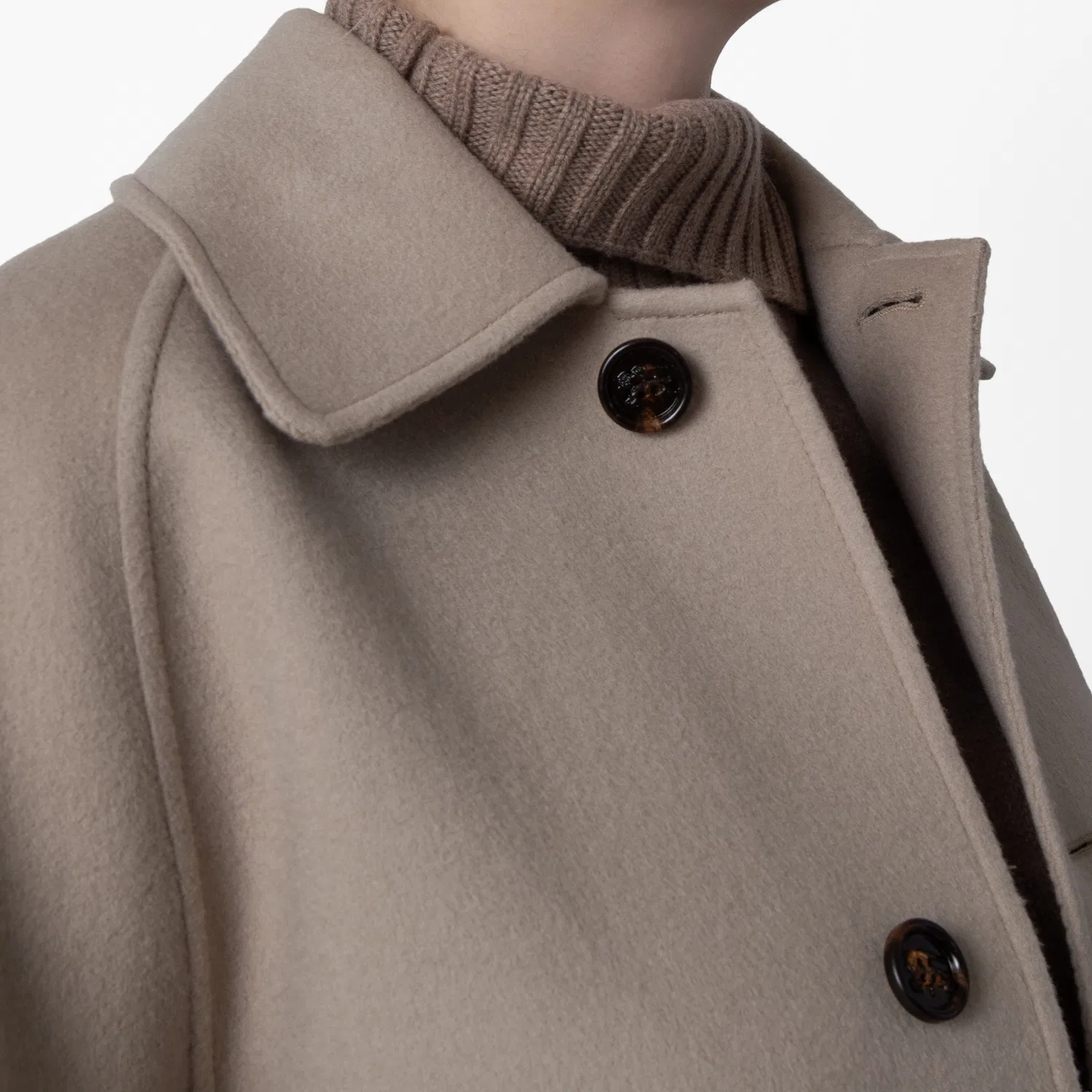 Пальто шерстяное миди с прямым кроем Straight-Hem Wool Midi Coat Burberry, Field — фото 2