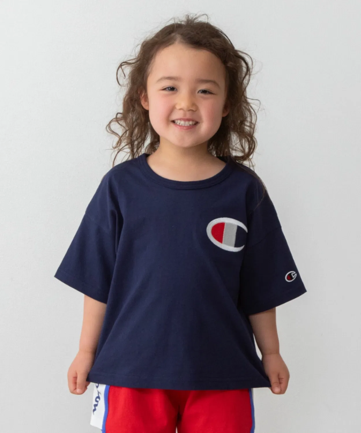 Детская футболка с длинным рукавомBig Logo Champion, Navy