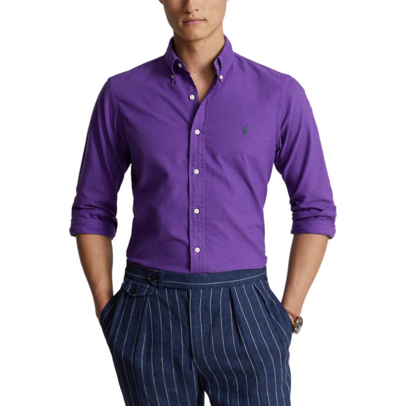 Футболка поло Ralph Lauren мужская фиолетовая SS24 — фото 3