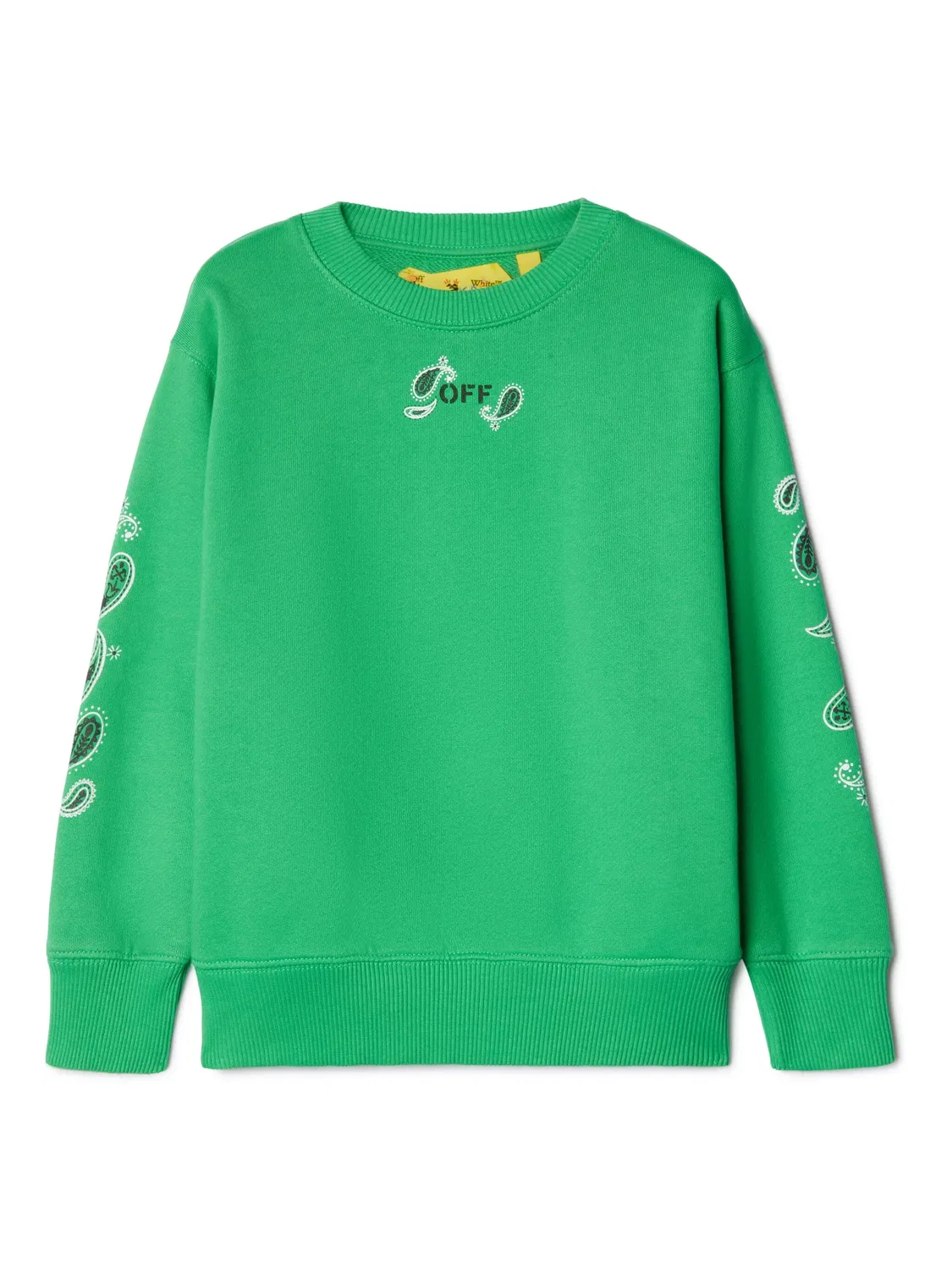 OFF-WHITE Свитшот из хлопка, зеленый