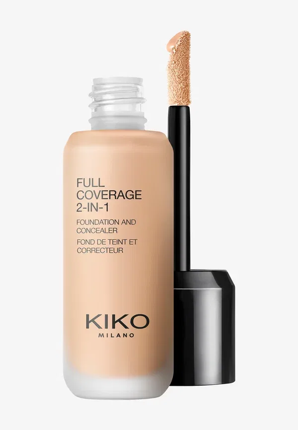 Тональный крем и консилер 2 в 1 с полным покрытием - тональная основа 25 мл Kiko Milano, цвет neutral gold-colored 30