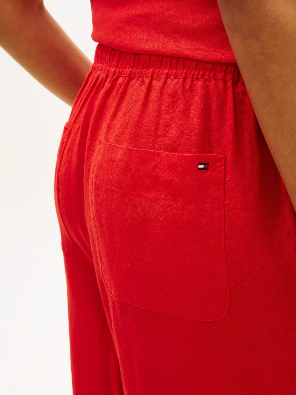 Брюки свободного кроя, широкие Tommy Hilfiger, красный — фото 4