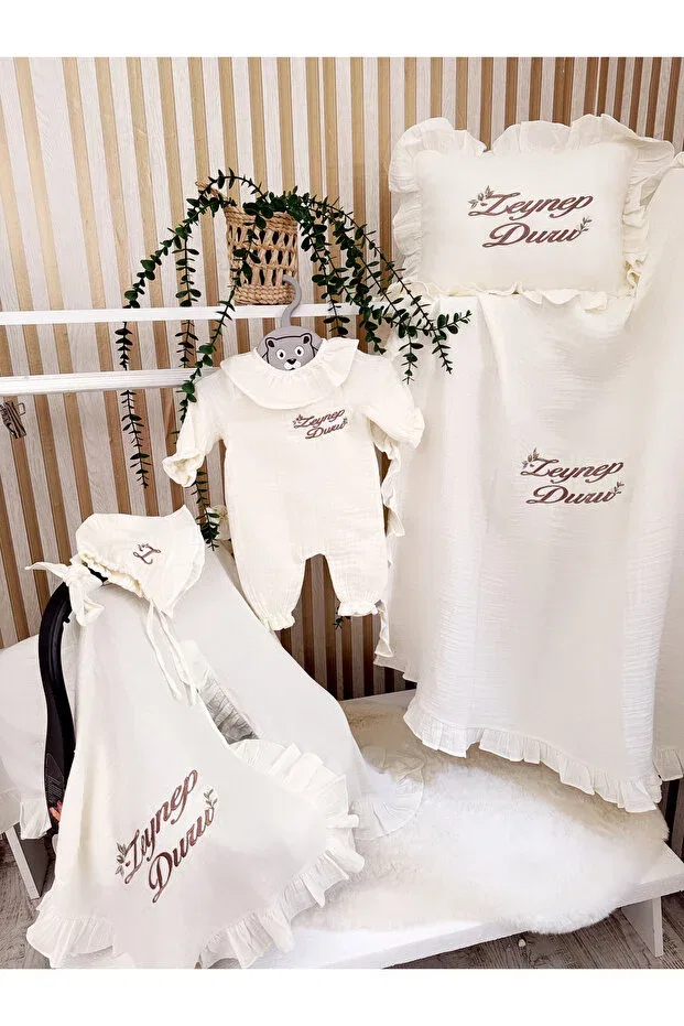 Детский комплект из муслина для новорожденных Ela Baby, Ecru
