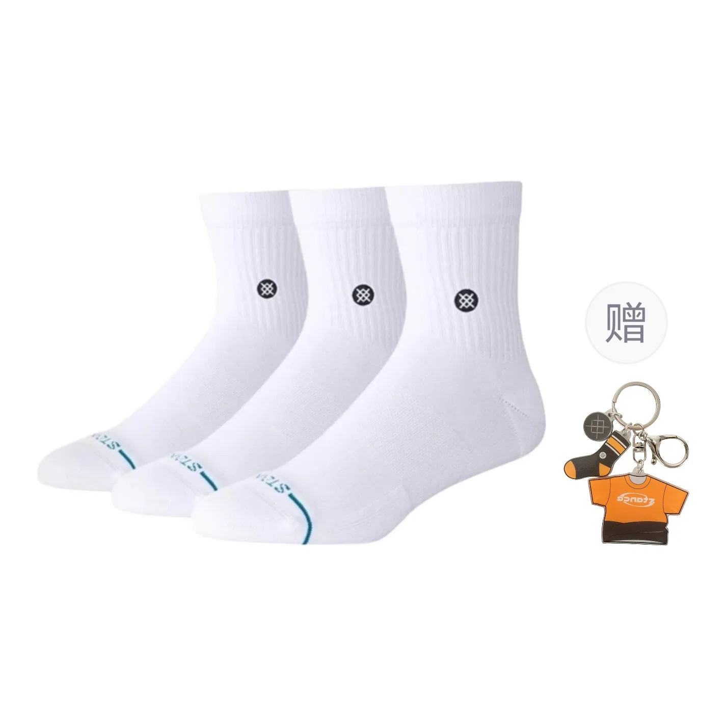 Детские носки с низким вырезом, комплект из 3 пар, Stance, White Low Shaft 3 Pack
