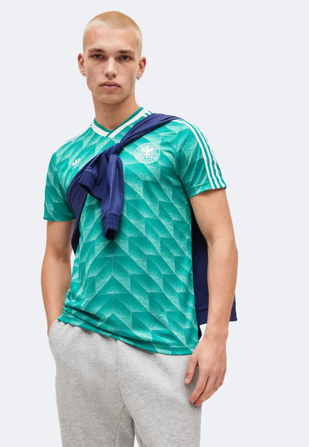 Выездная футбольная форма сборной Германии 1990 года Adidas Originals, Power Green — фото 4