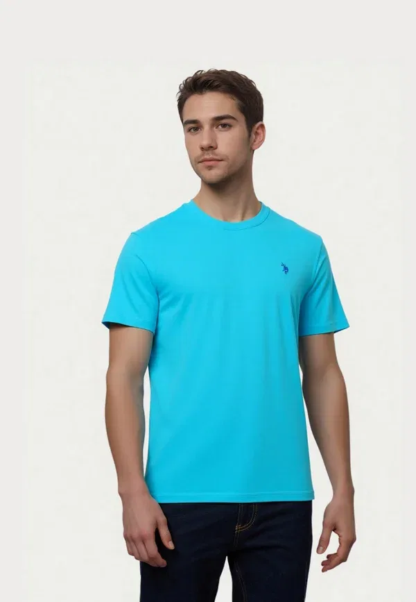 Футболка хлопковая Basic t-shirt, U.S. Polo Assn., бирюзовый