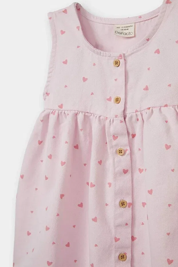 Детский комплект для девочек с принтом сердце Defacto, Pink-Pn633 — фото 3
