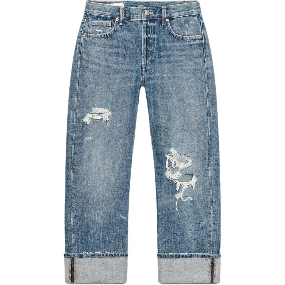 Женские джинсы прямого кроя Indigo Moderate Straight Fit ZARA, Indigo