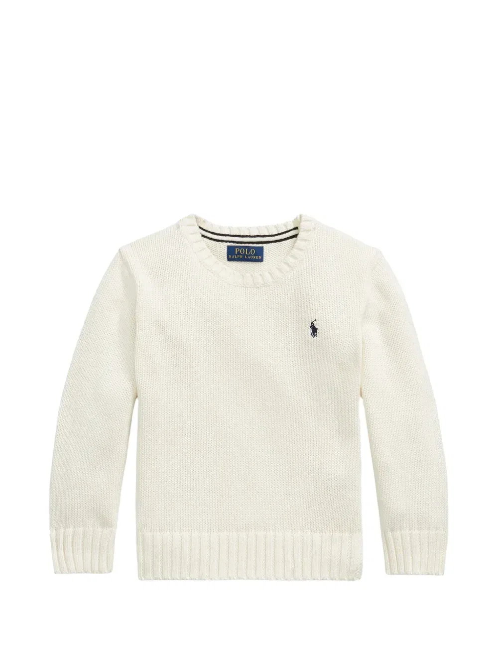 Свитер Pony с круглым вырезом Polo Ralph Lauren Kids, белый