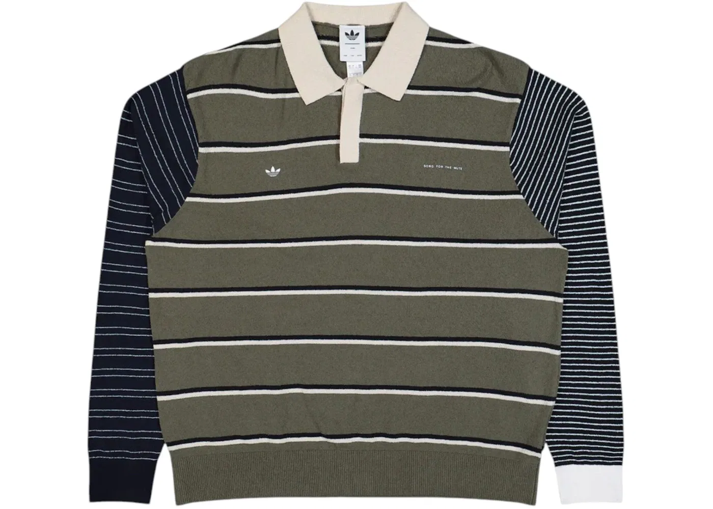 Унисекс футболка с принтом Adidas x Song For The Mute Multi-Stripe Pattern T-Shirt, Olistr/Alumin/Black