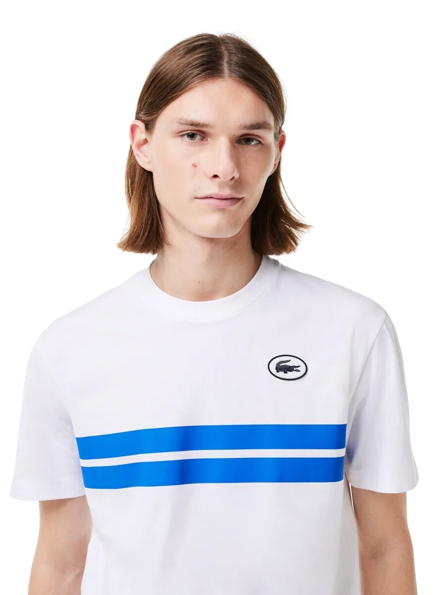 Футболка LACOSTE белого цвета — фото 4