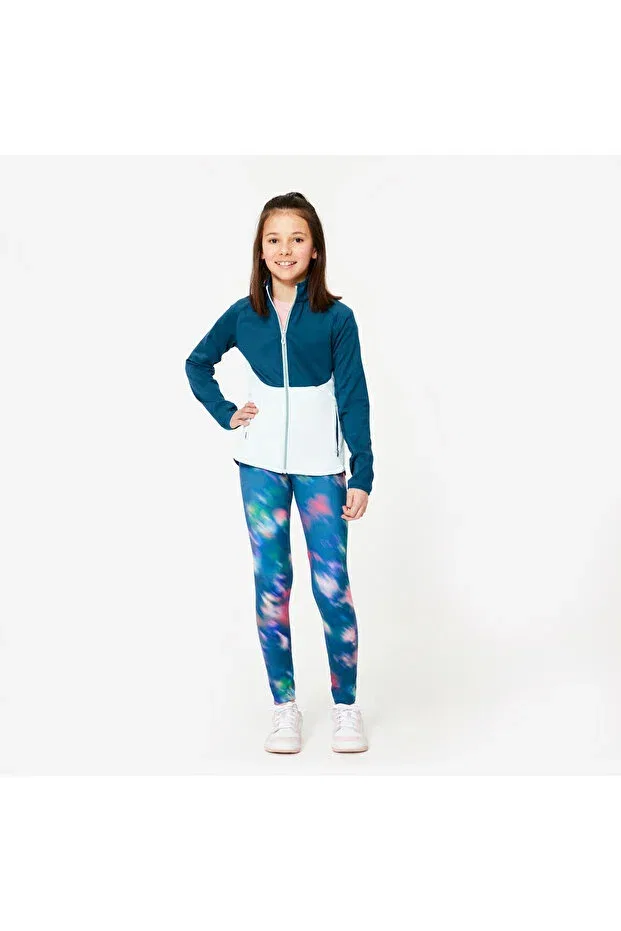 Детские леггинсы для девочек с принтом Decathlon, Blue — фото 2