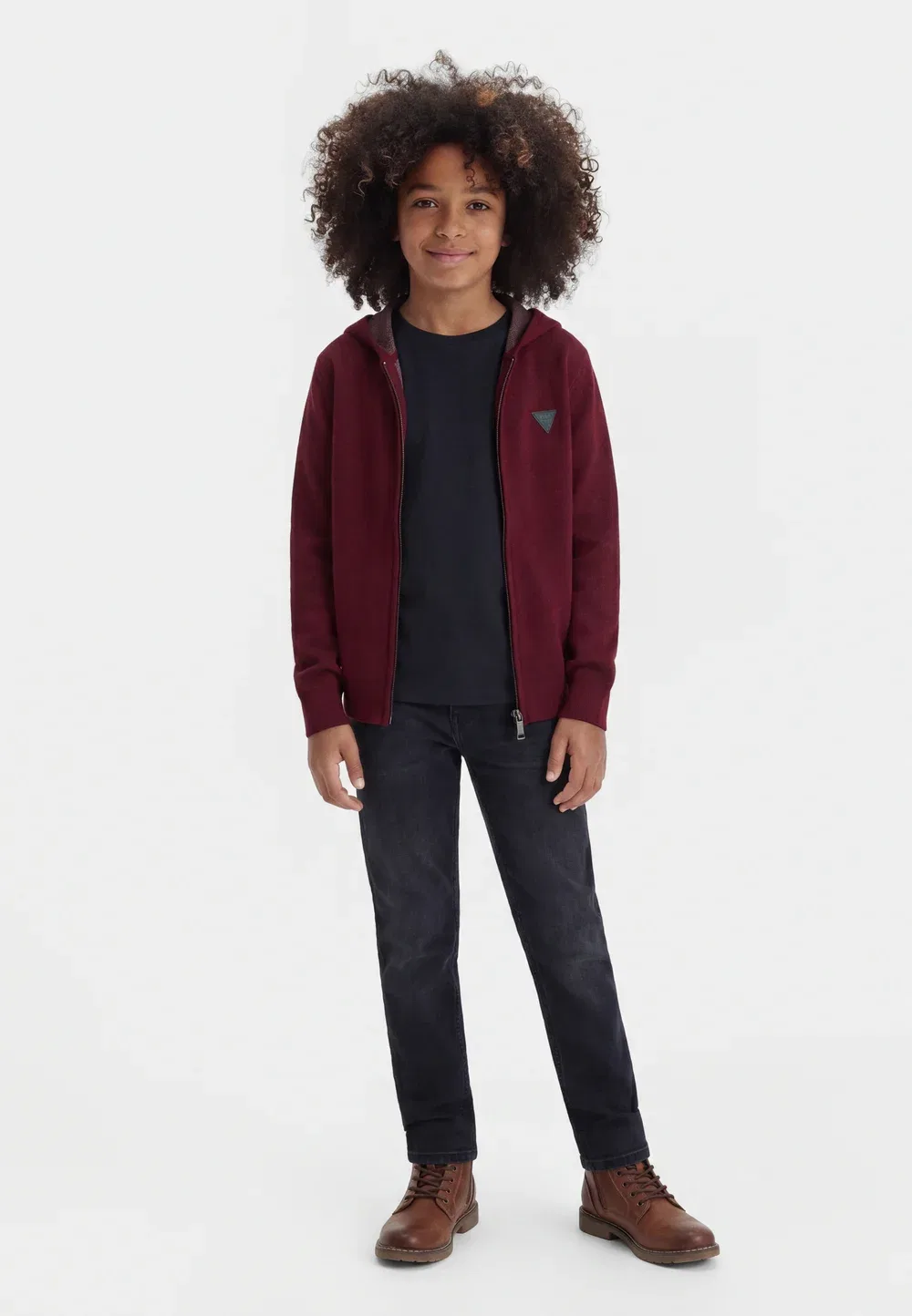 Толстовка с капюшоном на молнии Guess, Bordeaux