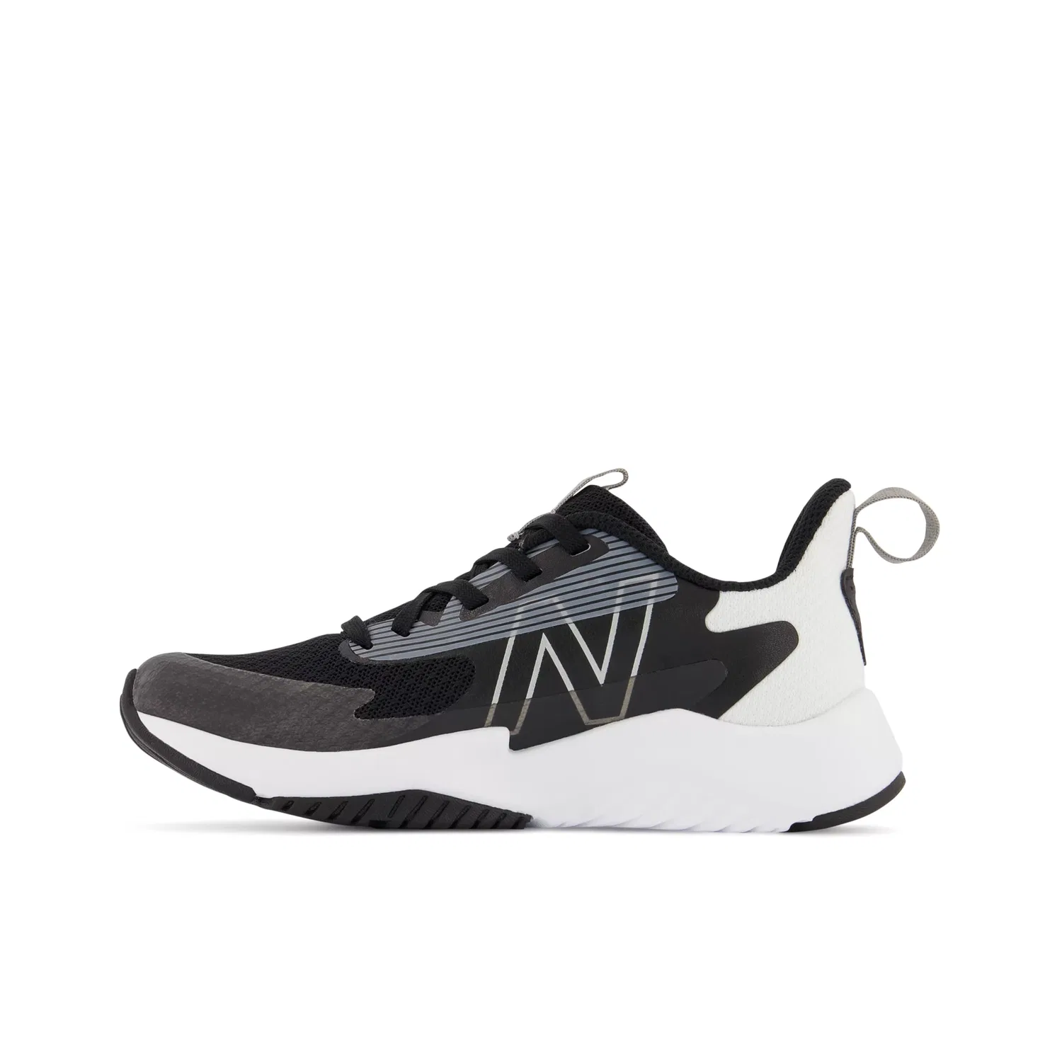 Детские кроссовки с дышащей сеткой Rave Run v2 New Balance, Black With White — фото 4