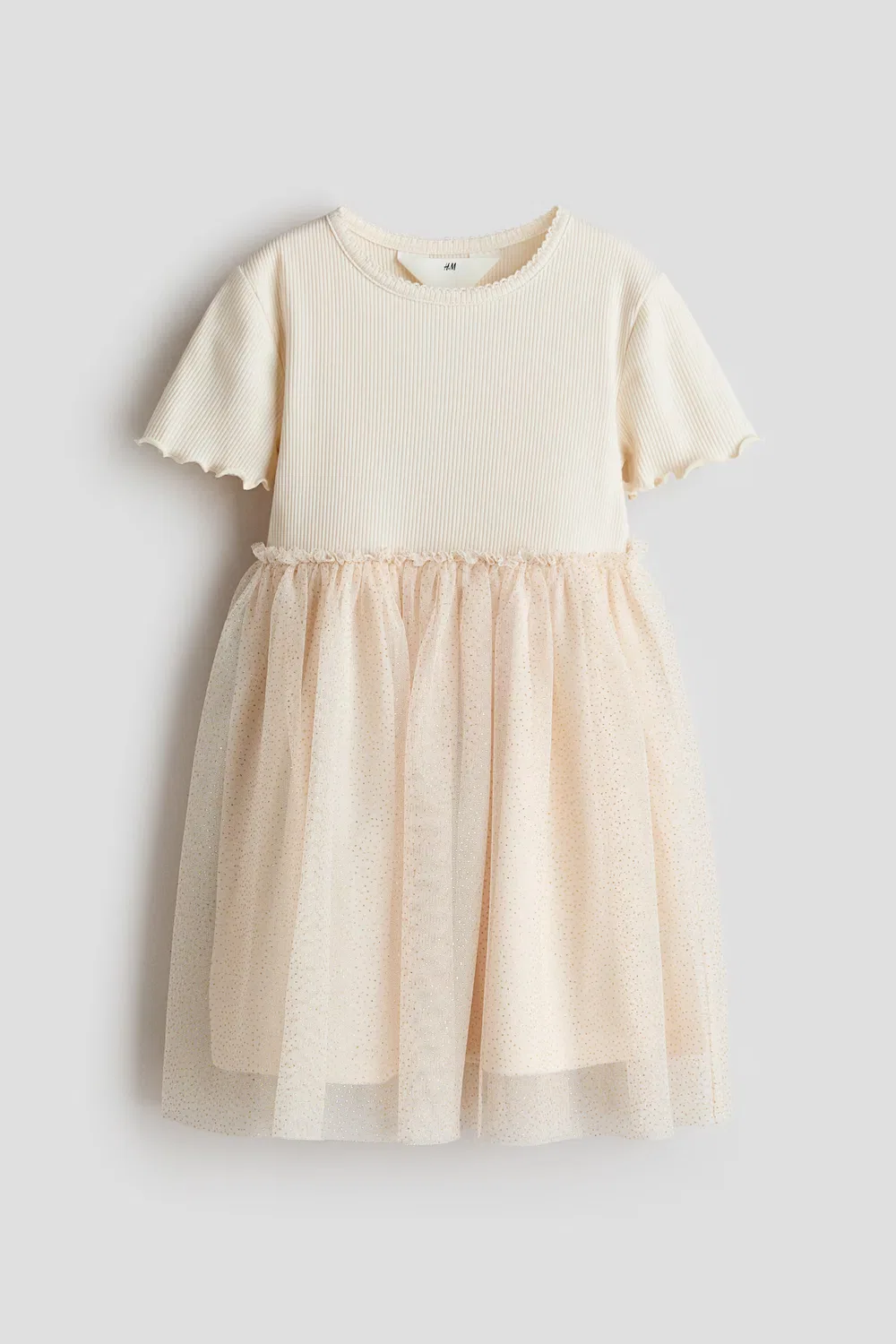 Платье с юбкой из тюля H&M, Hellbeige