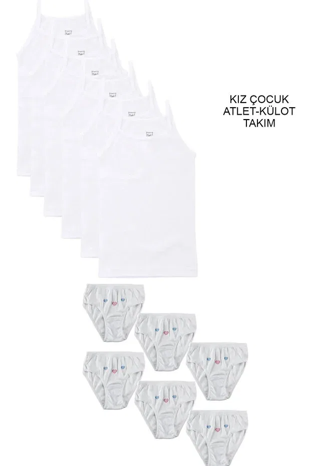 Детский комплект для девочек хлопковый Tutku, White