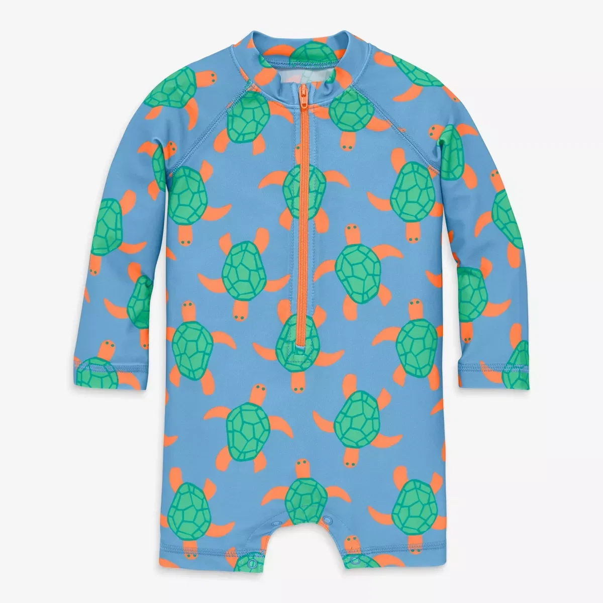 Детский рашгард-слит с длинным рукавом Ocean Pals Primary, Cornflower Sea Turtles